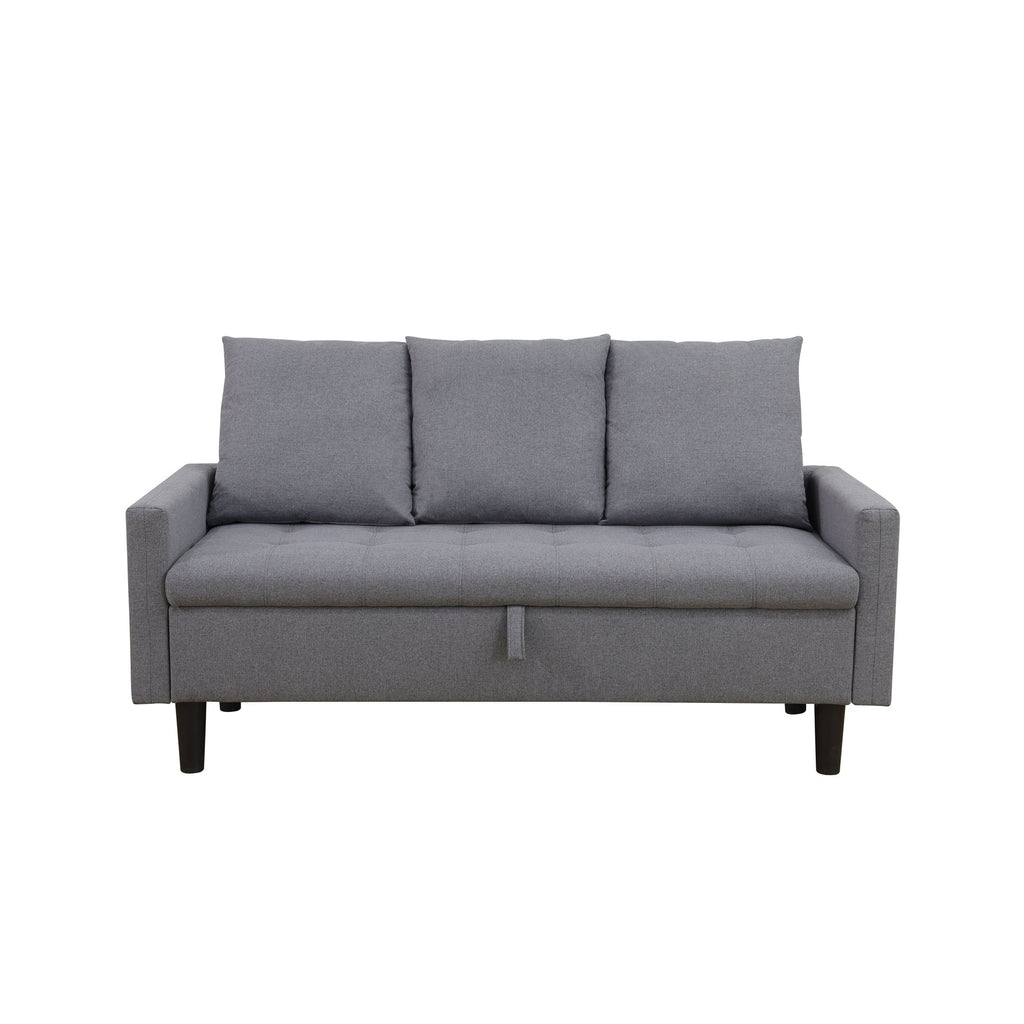 Aukfa 68" Small Sofa Couch Comfy Mid Century Modern Loveseat Sofa for Living Room Bedroom, Cream