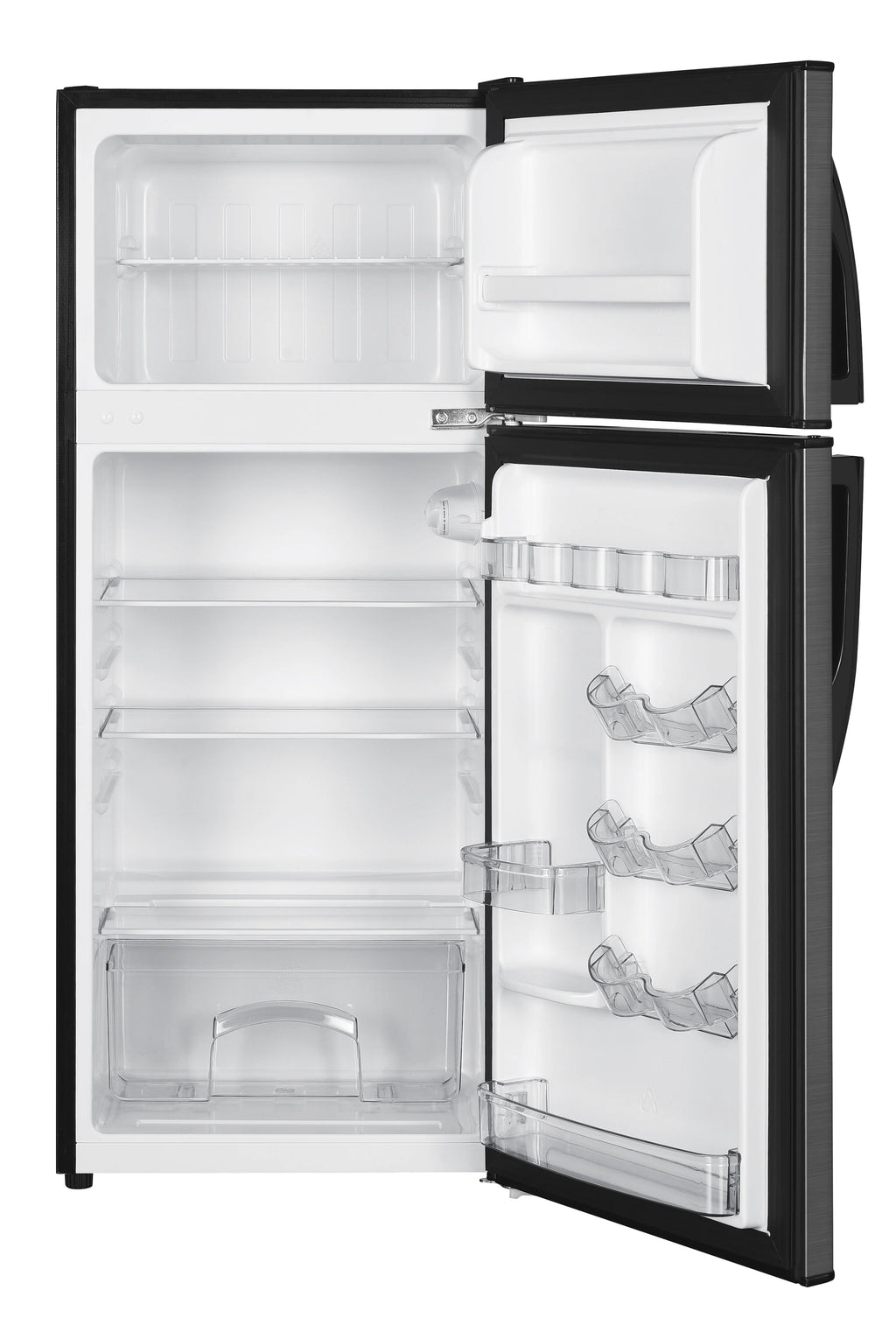 Premium Levella PRF44660300HS 4.4 cu ft Top Freezer Mini Fridge in Silver