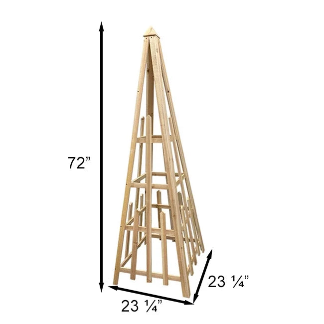 Premium Cedar Pyramid Trellis by Prime Retreat, 72"H