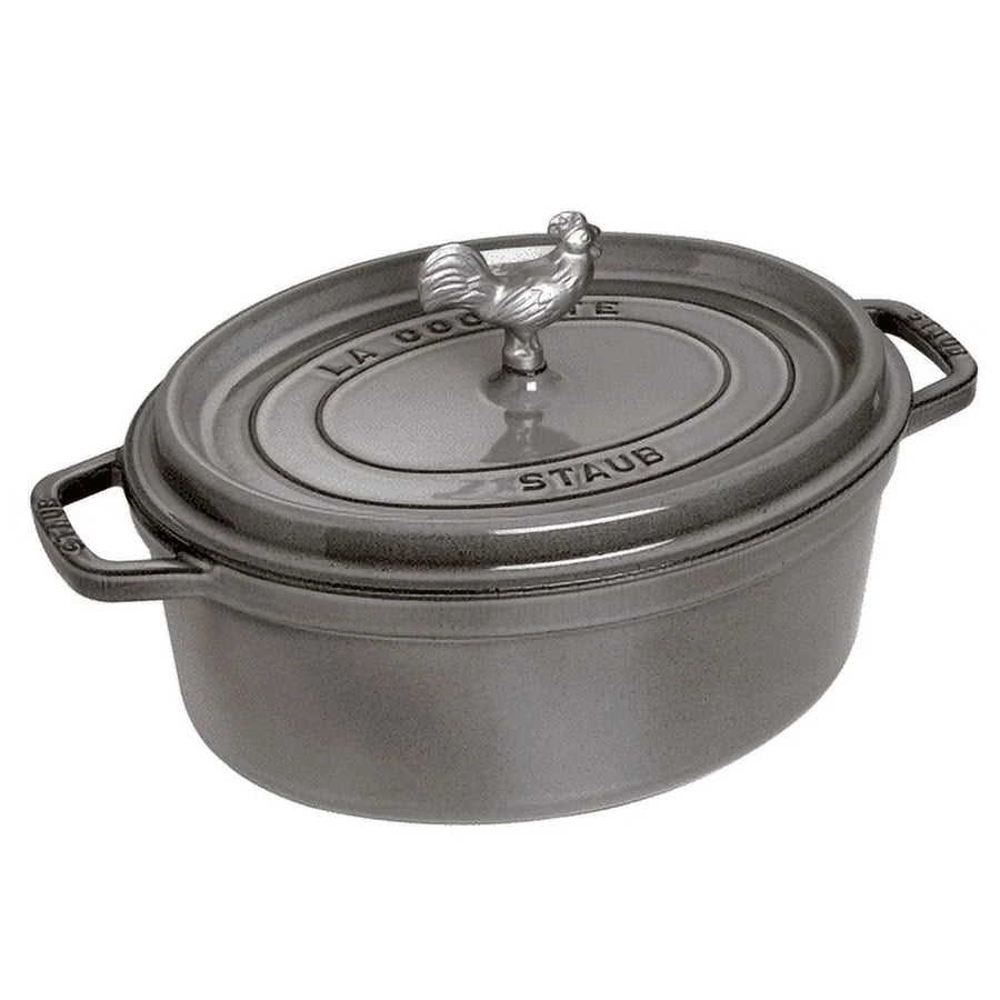 Staub Cast Iron 5.75-qt Coq au Vin Cocotte - Graphite Grey