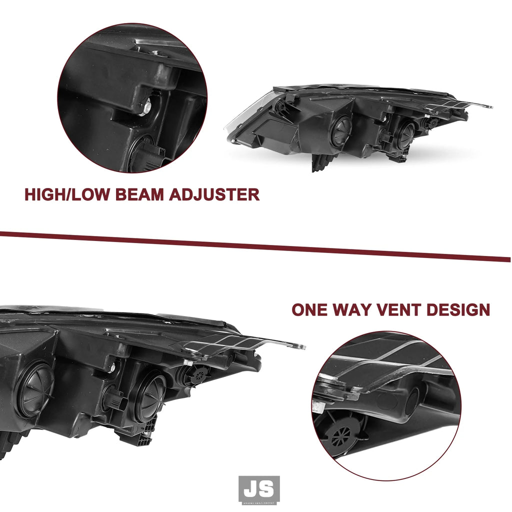 Headlights For 2013-2017 Chevy Traverse Chrome Factory Style Headlamps LH+RH Set