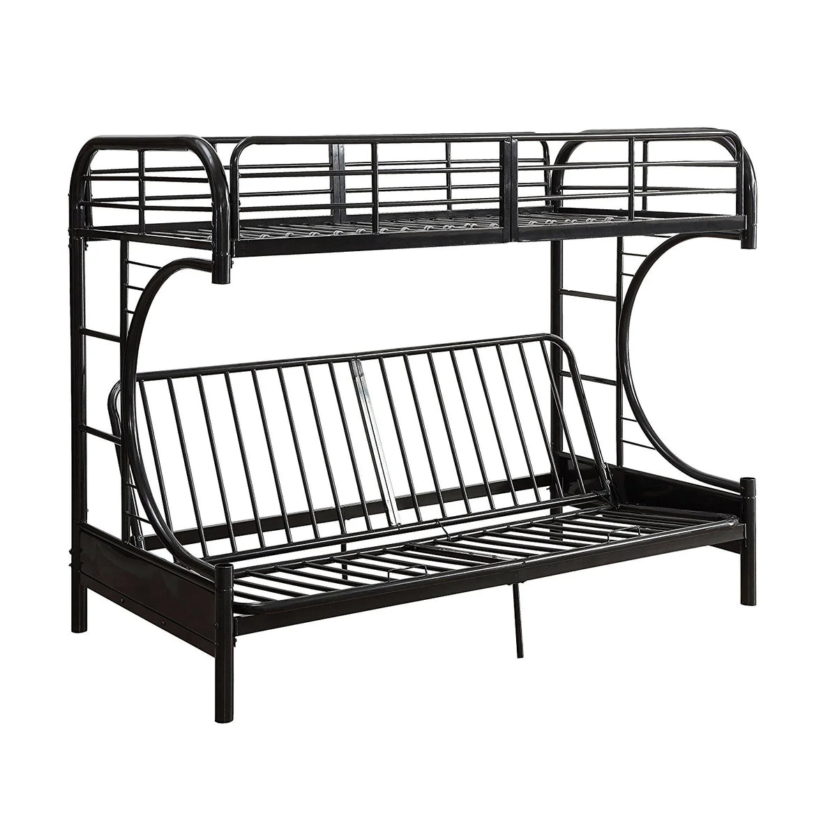 Acme Furniture Eclipse Twin over Full Futon Bunk Bed, Black