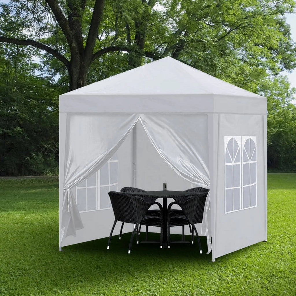 Clipop Portable 10x10ft Pop Up Gazebo, Instant Canopy Waterproof Anti-UV Shelter with 4 Side Panels & Carry Bag,Blue