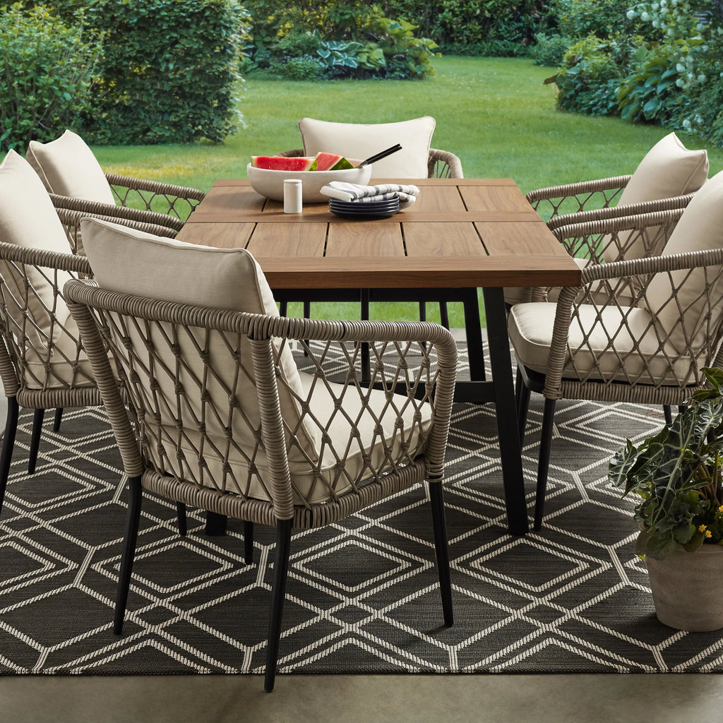 Better Homes & Gardens Kennedy Pointe Rectangular Outdoor Dining Table, 70" x 39"