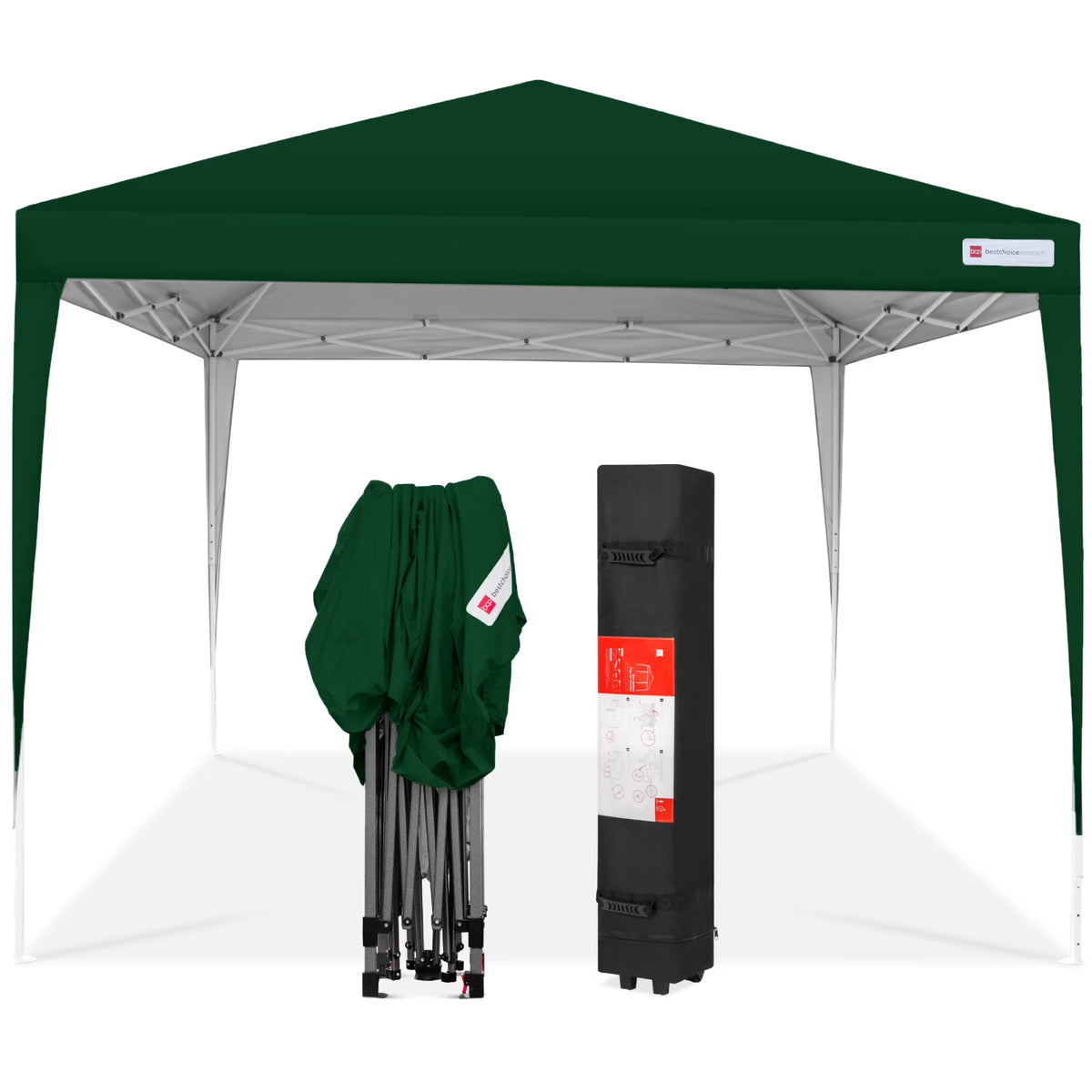 Best Choice Products 10x10ft Pop Up Canopy Outdoor Portable Adjustable Instant Gazebo Tent w/ Carrying Bag - White