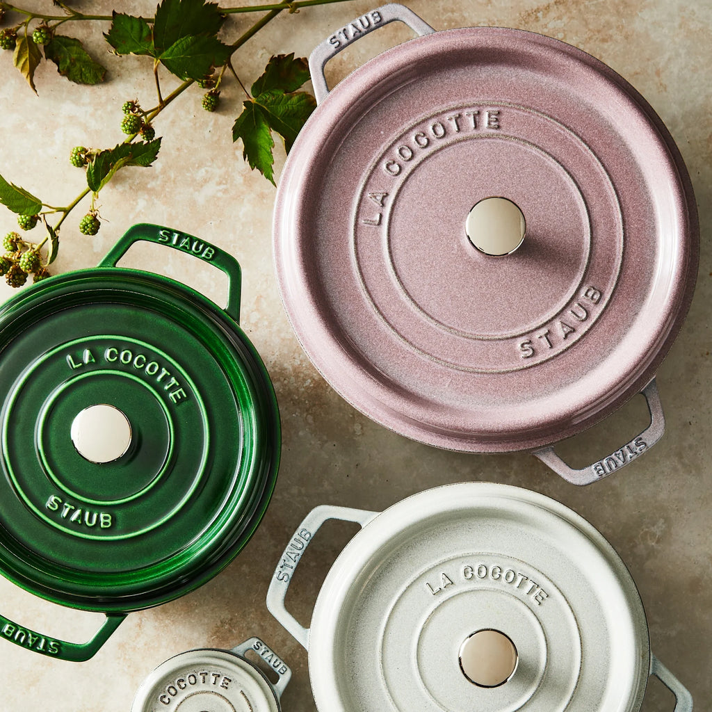 Staub Cast Iron 4-qt Round Cocotte - Matte Black
