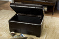 SAFAVIEH Small Manhattan Rustic Tufted Storage Bench, Brown