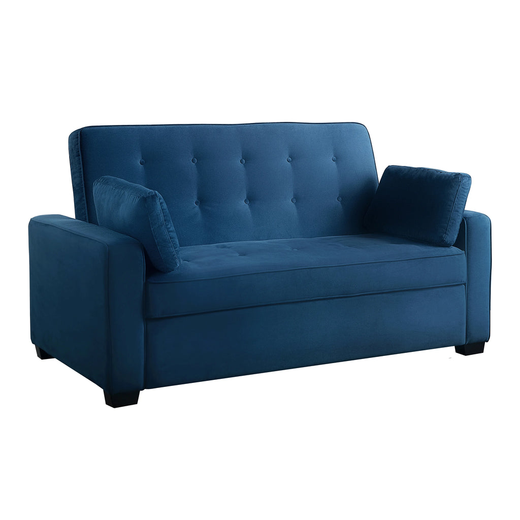 Serta Dream Convertibles Monroe Modern Polyester Convertible Queen Sofa Bed with Pillows Grey