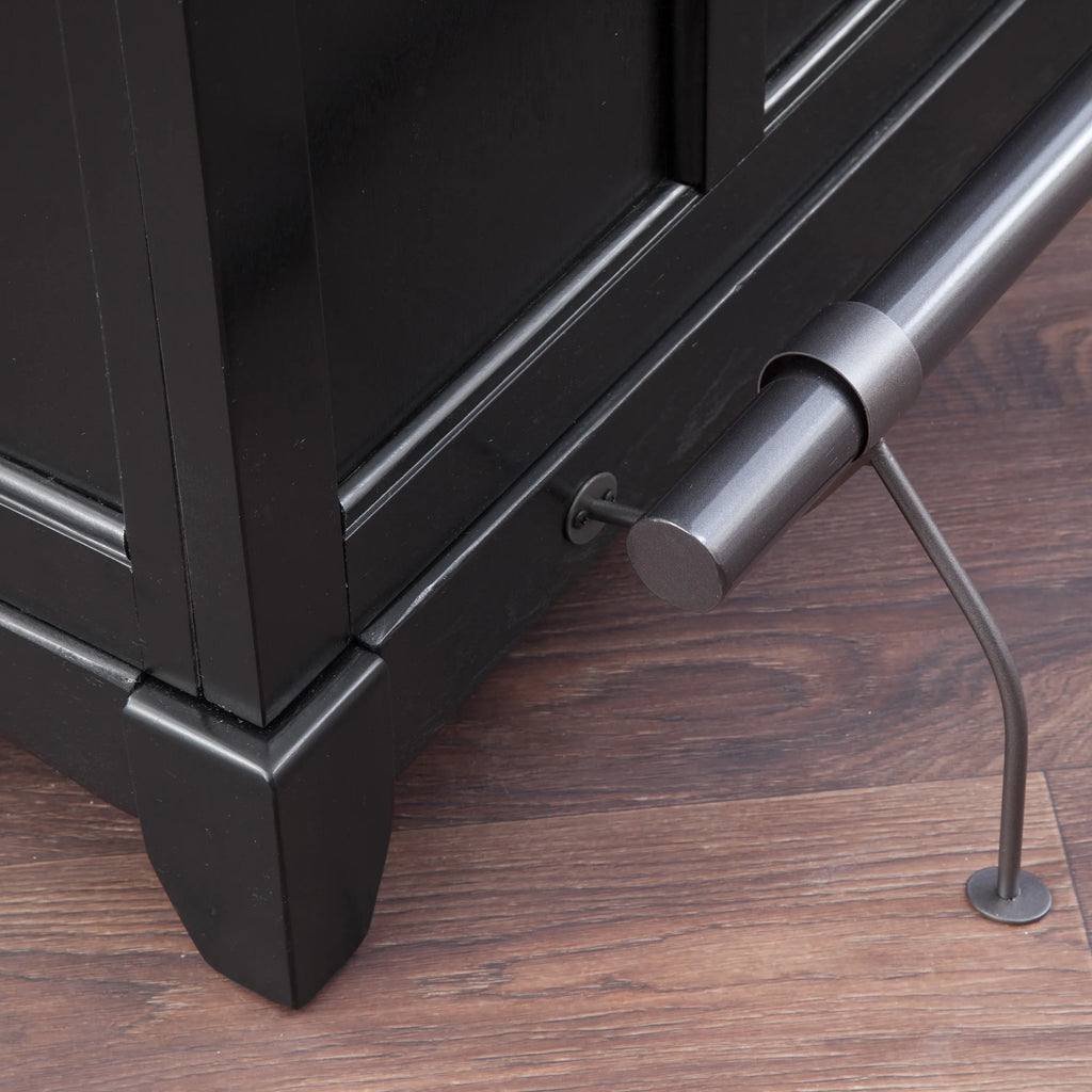 Steve Silver Garcia Pub Style Traditional Home Bar with Silverstone Top, Black