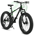 Ambifirner 26 inch City Bike Fat Tire Mountain Bike - Full Shimano 21 Speed - Dual Disc Brake - High-Carbon Steel Frame - Front Suspension for Gift