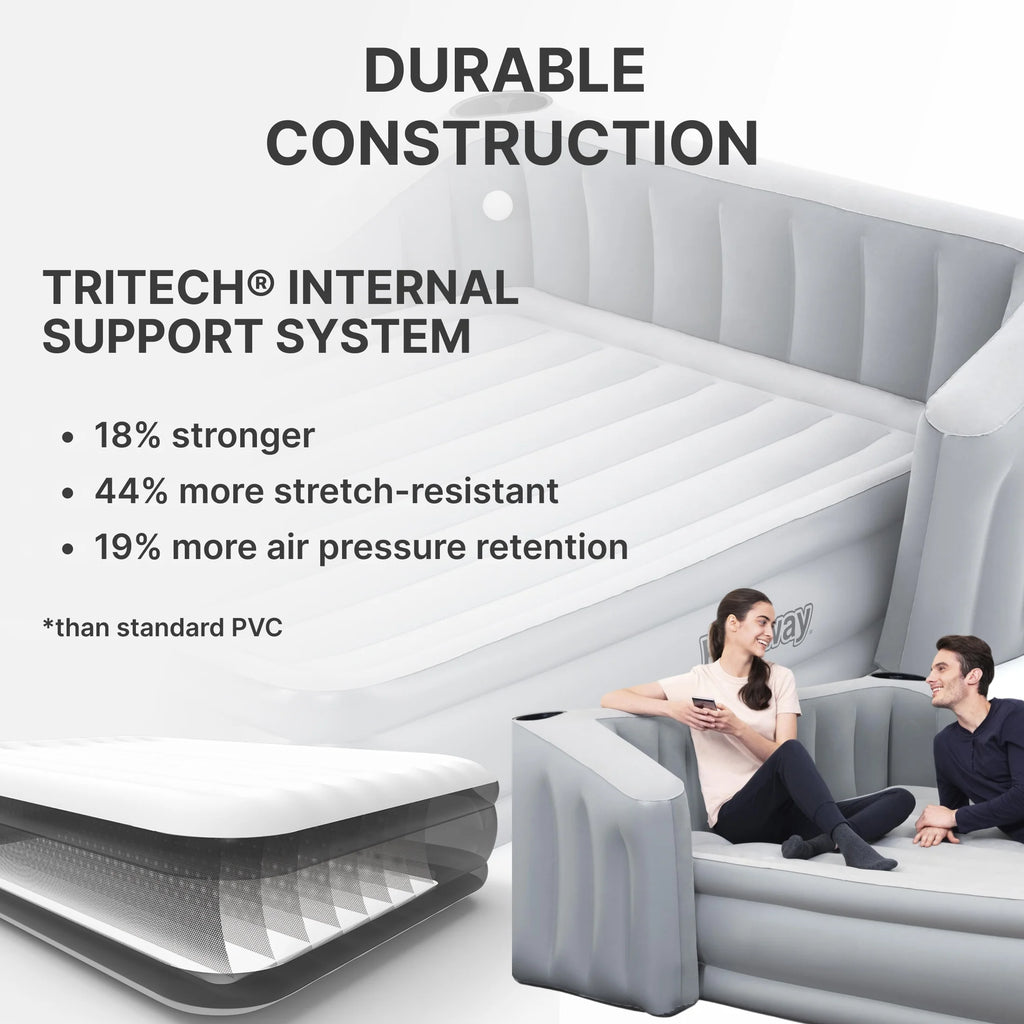 Bestway Wingback 17" Queen Air Mattress with Built-in Pump