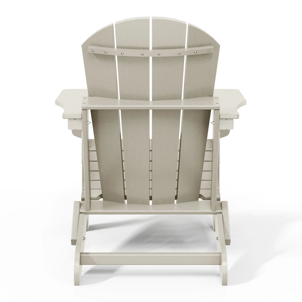Westintrends Outdoor Folding HDPE Adirondack Chair, Patio Seat, Weather Resistant, Dark Brown