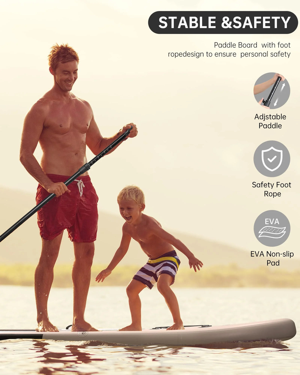 Naipo 10 in Inflatable Stand up Paddle Board 6 in Thick  SUP Paddle Board with Paddleboard Accessories Triple Action Pump Fishing Green
