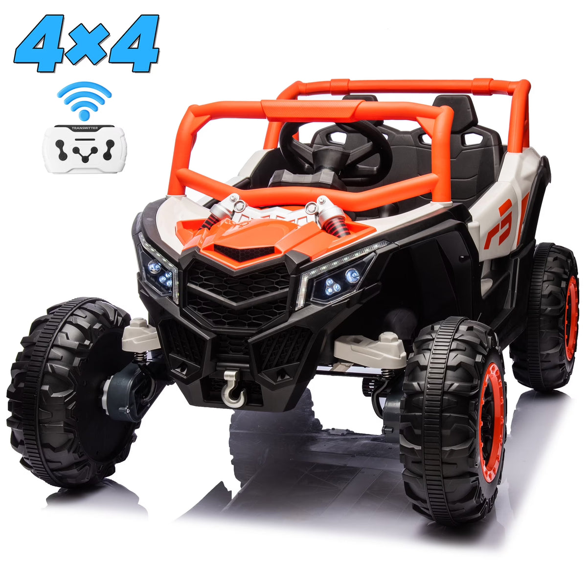 Joyracer 4WD 24 Volt Ride on Toys, 2 Seater Power Car wheels UTV with 800W Motors, Remote Control, Bluetooth Music, Spring Suspension, LED Light, Pink
