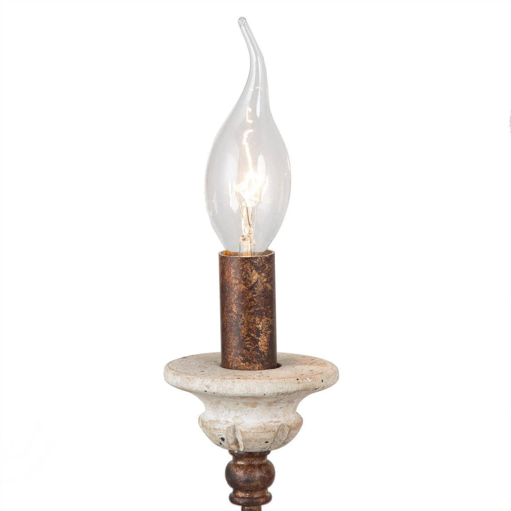 LNC Royal 6-Light Distressed Bronze French Country/Cottage Led Chandelier