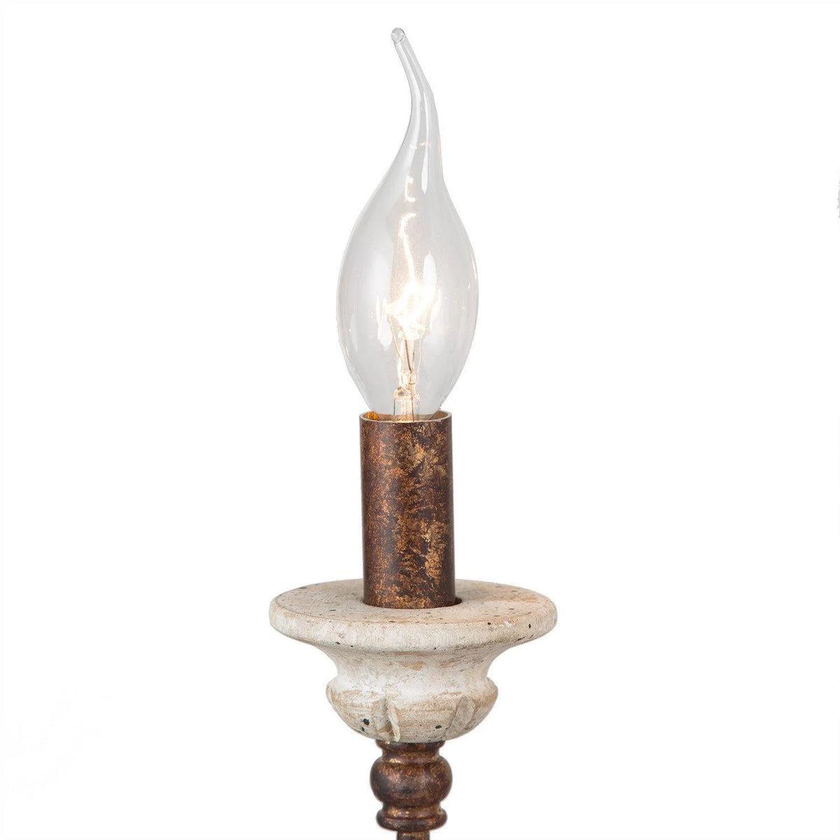 LNC Royal 6-Light Distressed Bronze French Country/Cottage Led Chandelier