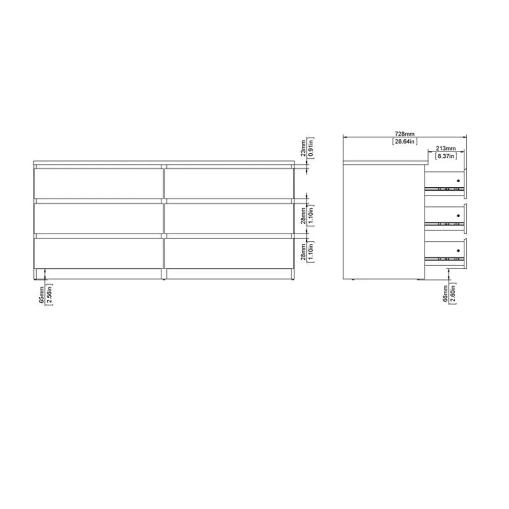 Home Square 3-Piece Set with Double Dresser and 2 Nightstands