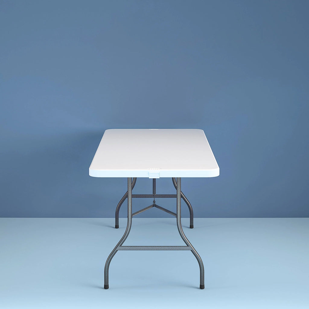 Cosco 8 Foot Centerfold Folding Table, White