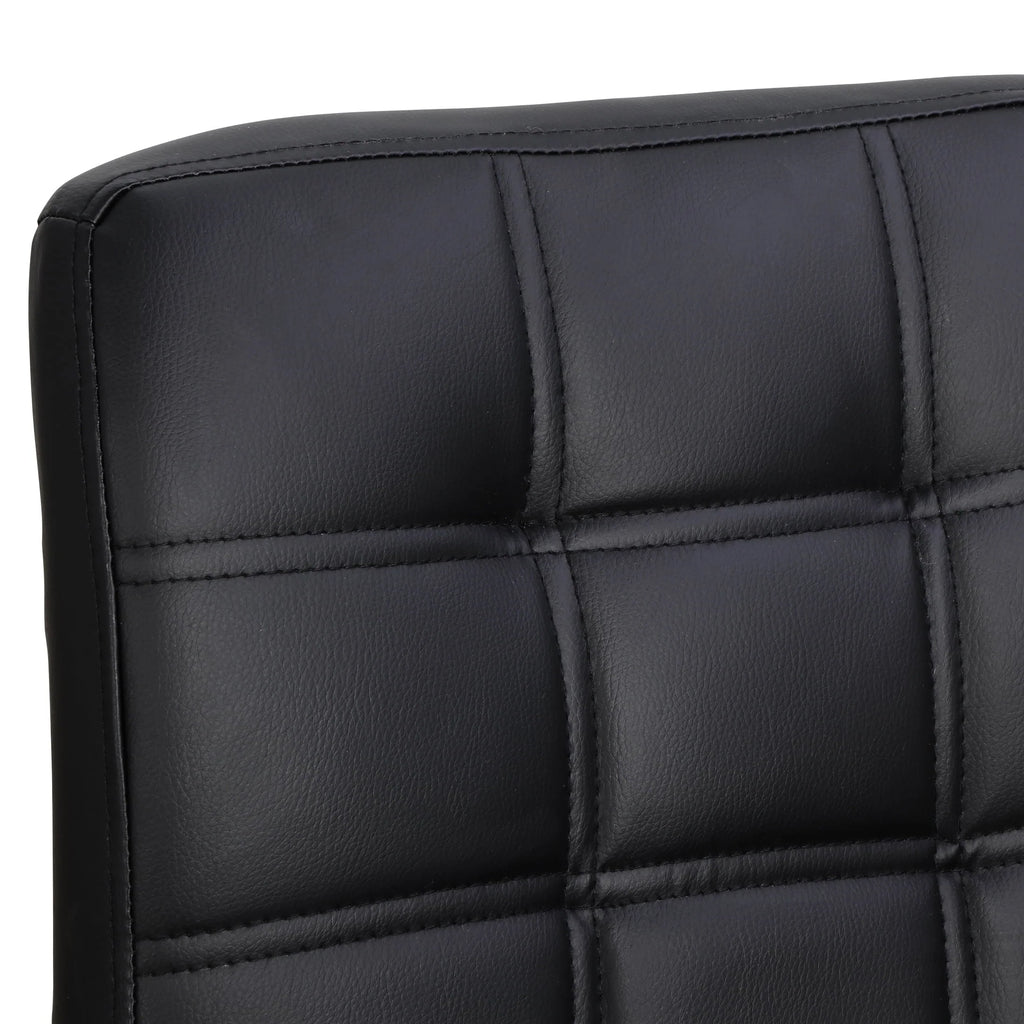 ZENY Set of 4 Bar Stool Soft Cushion Metal Frame 24-32" Swivel Chair, Black