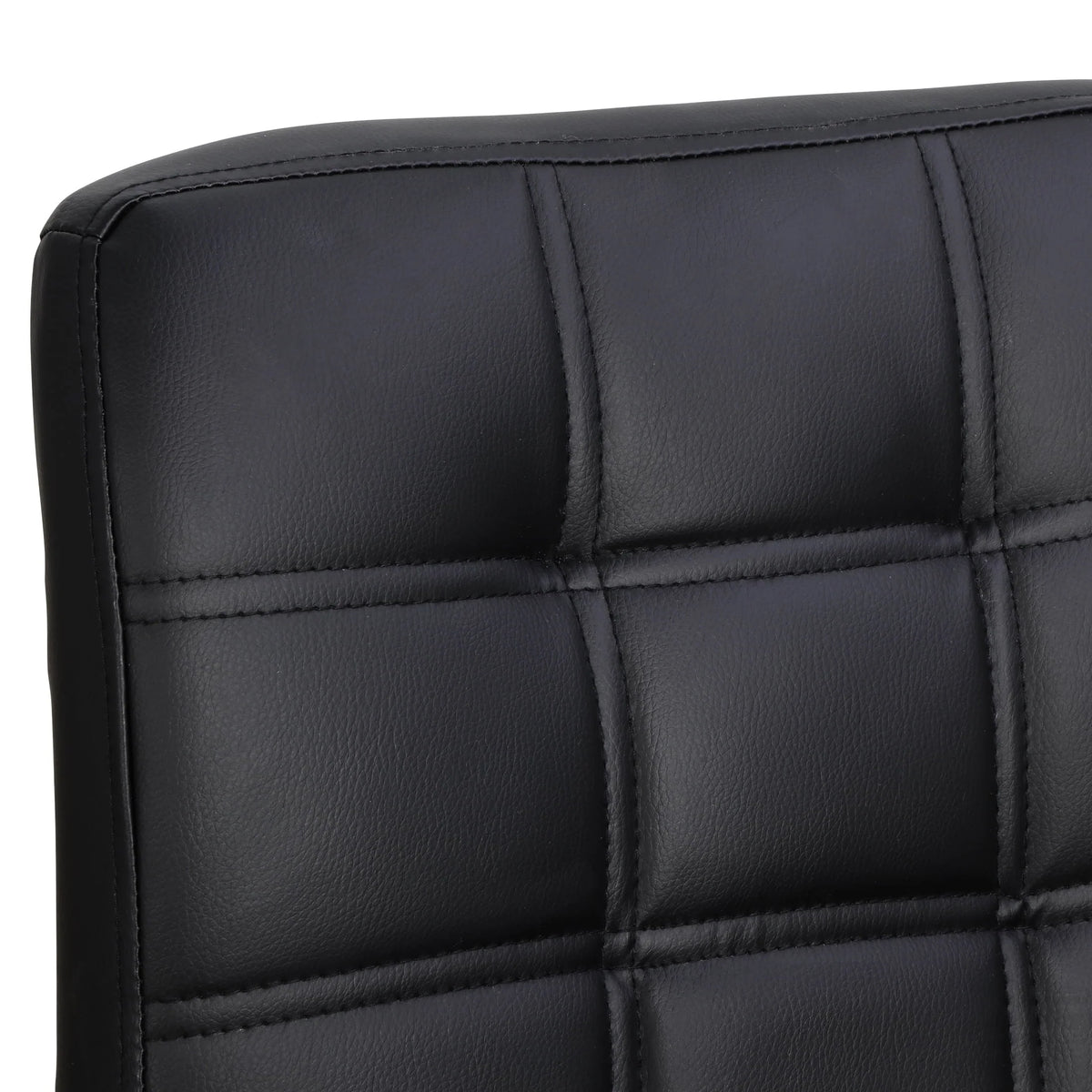 ZENY Set of 4 Bar Stool Soft Cushion Metal Frame 24-32" Swivel Chair, Black