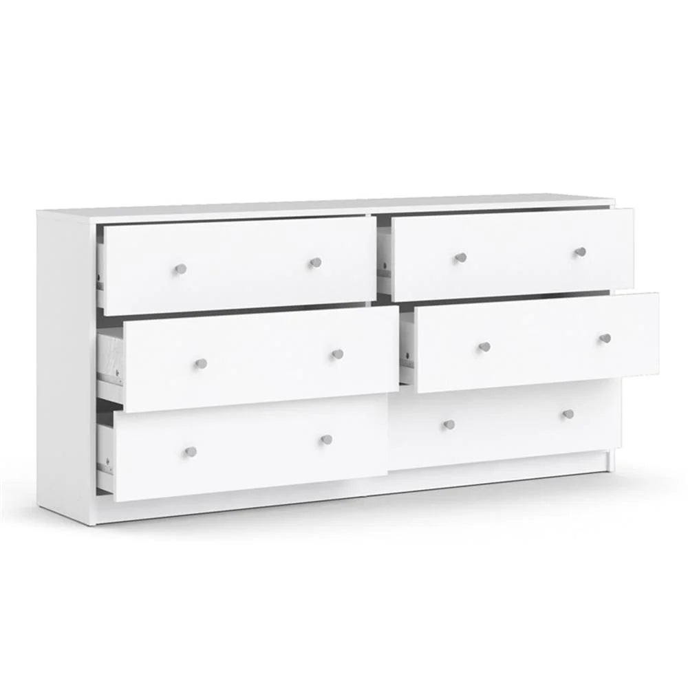 Pemberly Row 4 Pieces Set of Modern Wood Bedroom Furniture in White Finish
