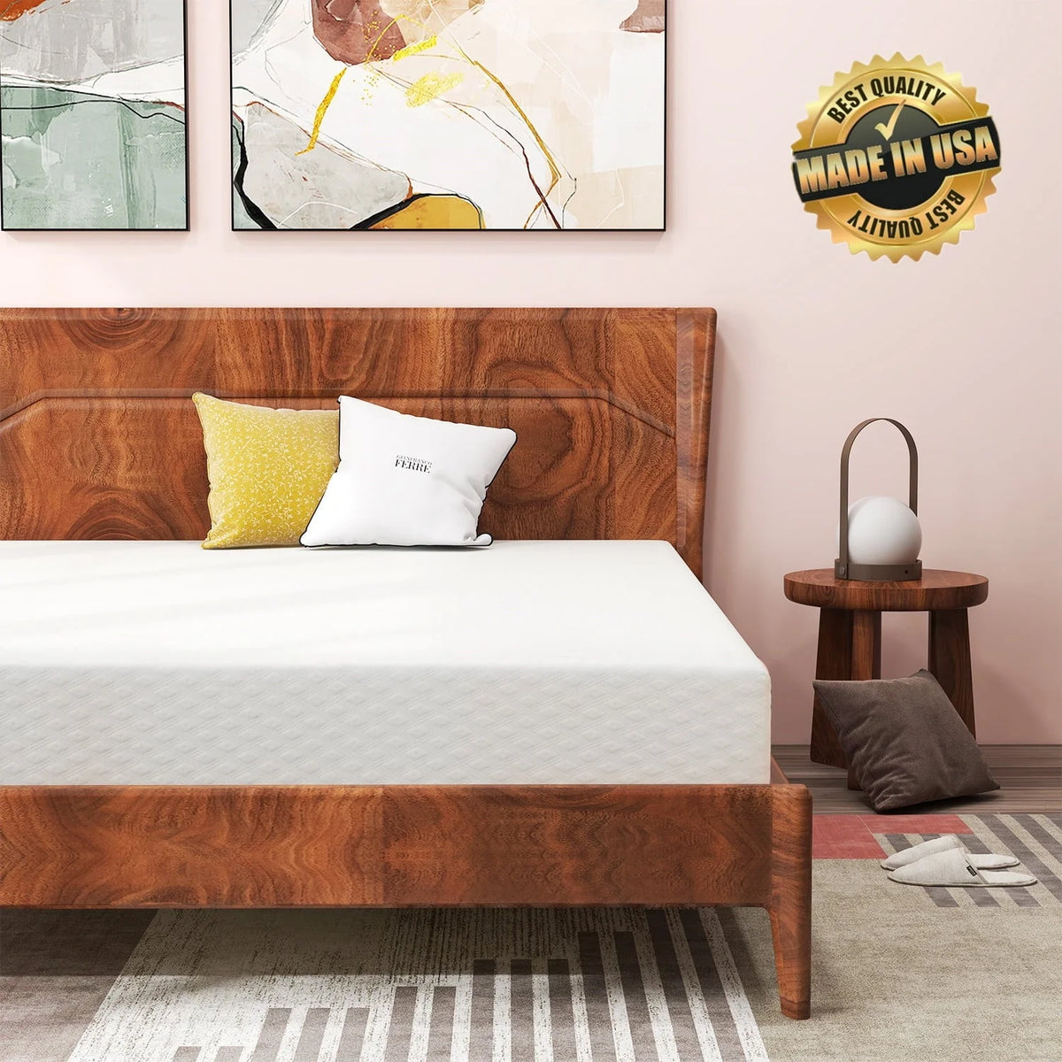 Mattress, 8" Gel Memory Foam Mattress with Removable Cover Mattress in a Box Medium Firm Mattress