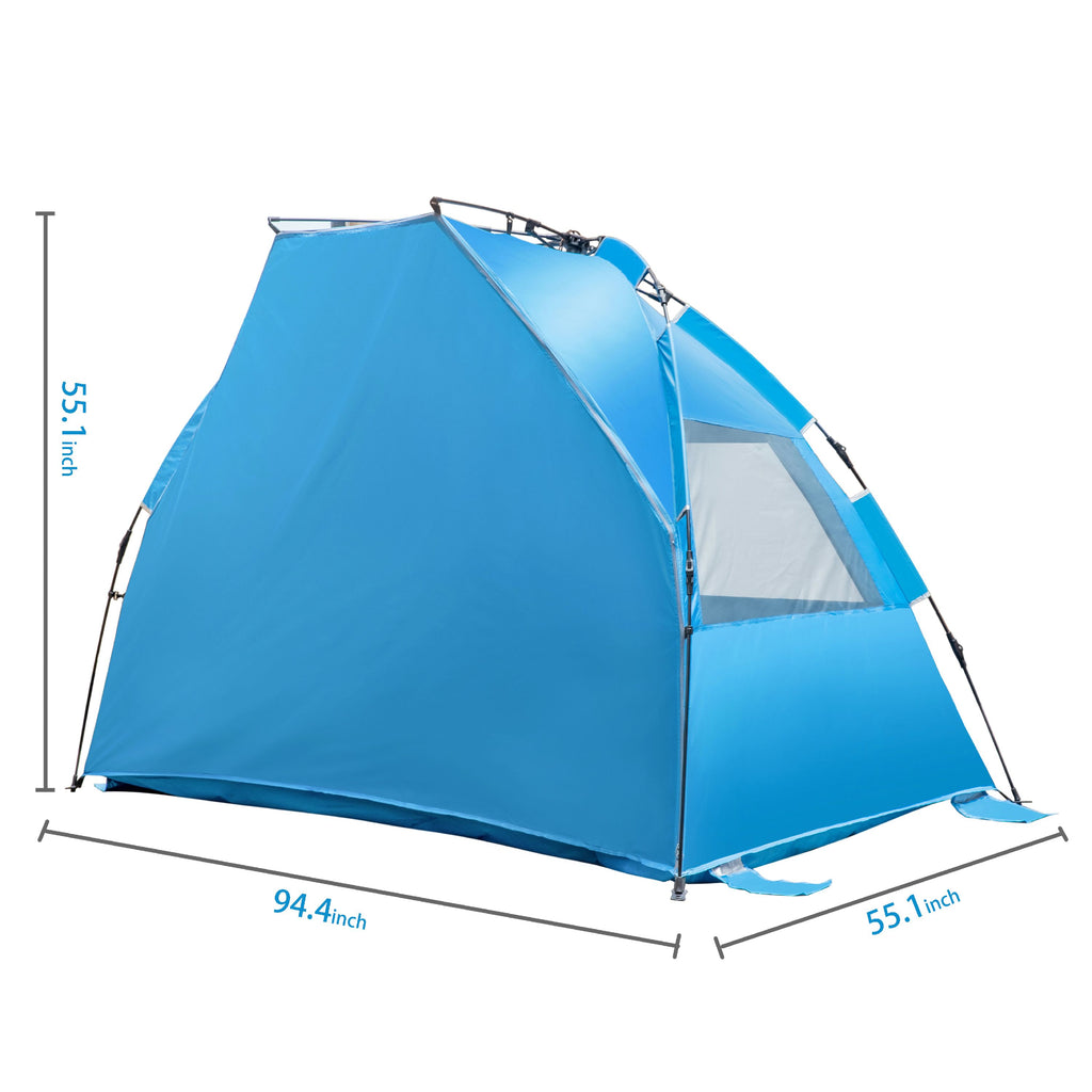 Outdoors Easy Up Beach Cabana Tent Sun Shelter, Deluxe Large for 4 Person