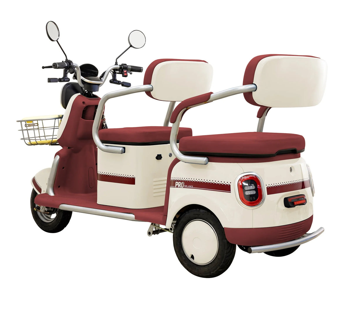 Massimo MGC E-Trike 3-Wheel Electric Cart 17 MPH, 2-Seater Adult Scooter Blue