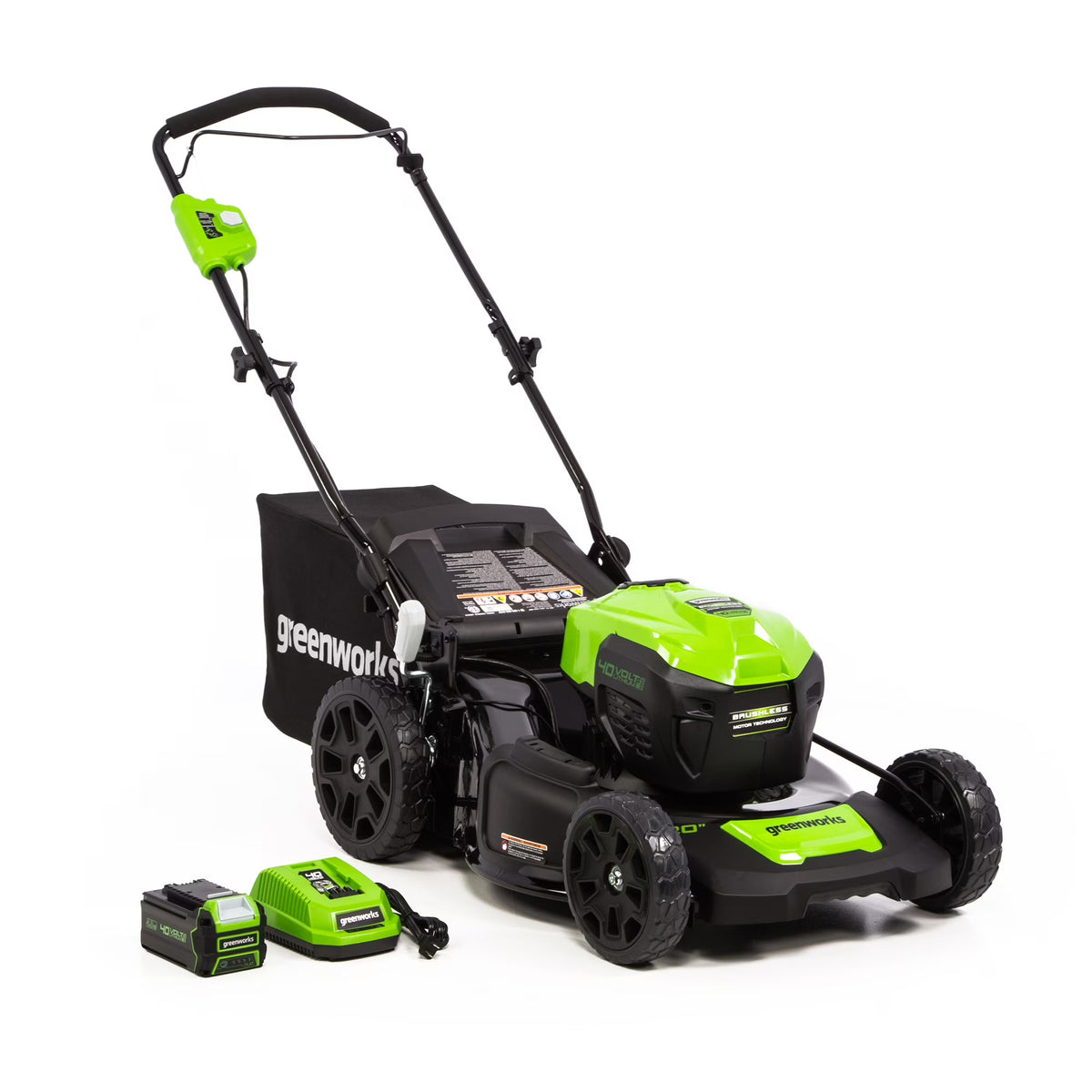 Greenworks 40V 20" Brushless Push Lawn Mower with 4.0 Ah Battery & Quick Charger 2516302VT