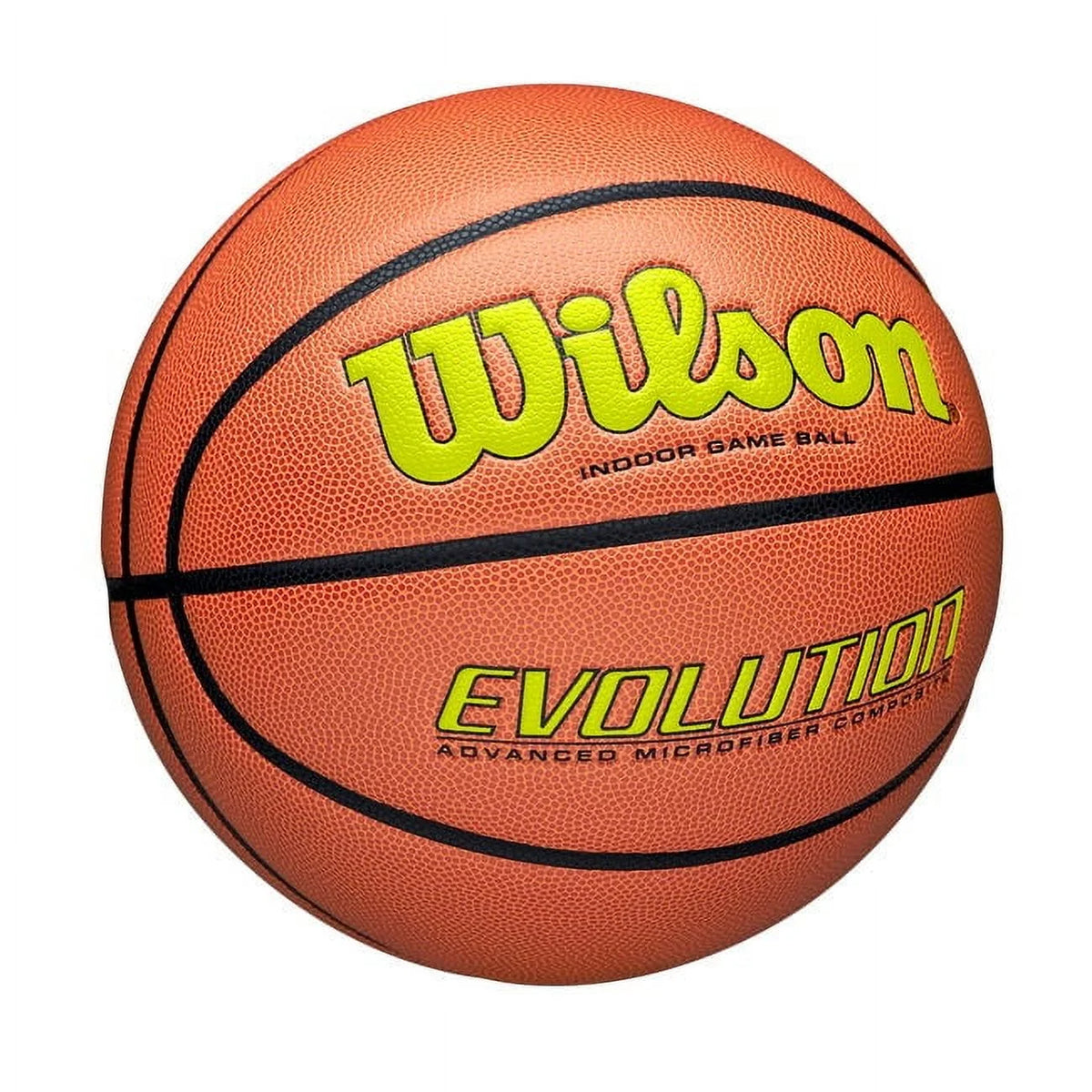 Wilson Evolution Baloncesto de Juego Interior - Negro, Talla 7 - 29,5"