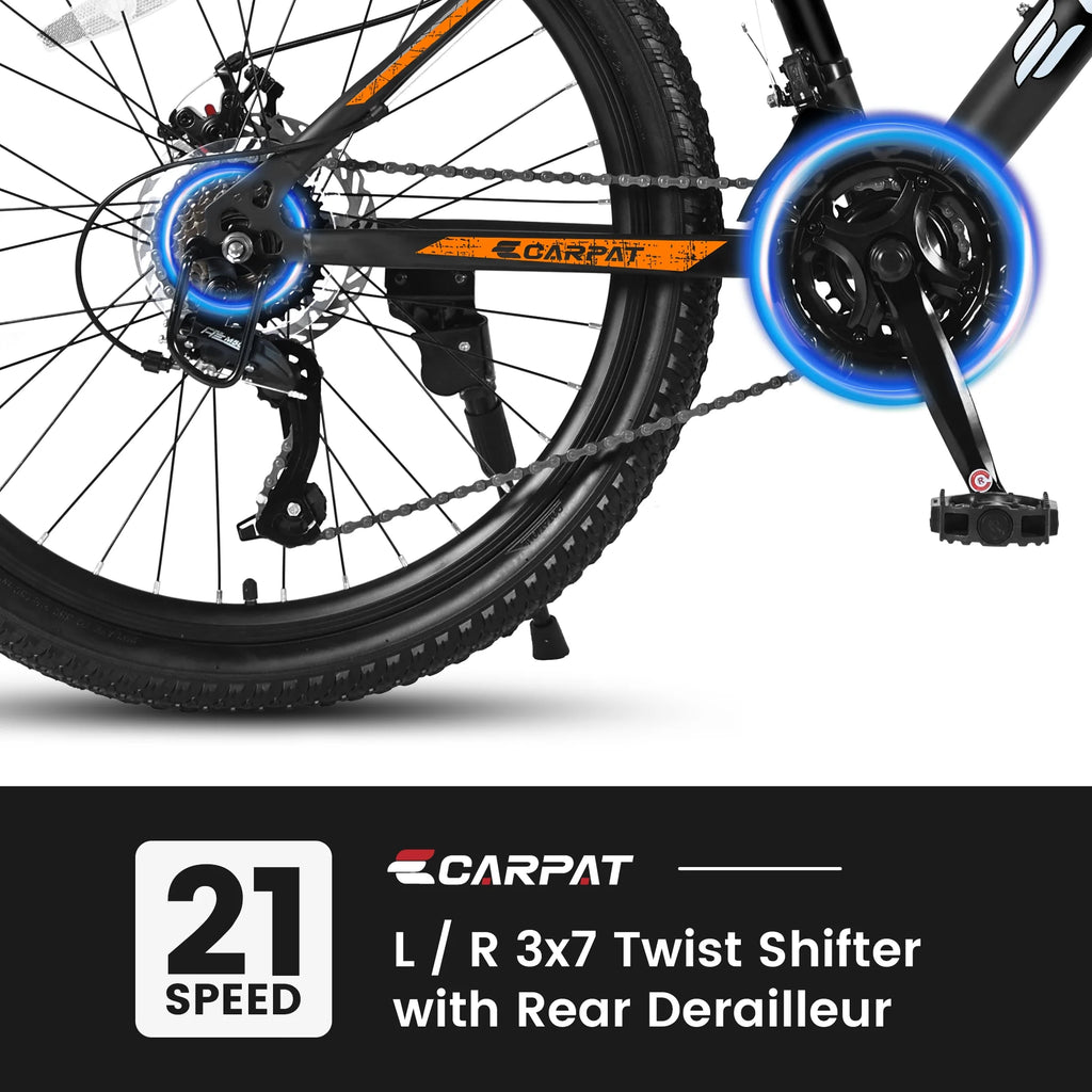 26 inch Mountain Bike for Men, Adult Mens Bike with 21 Speed & Disc Brakes