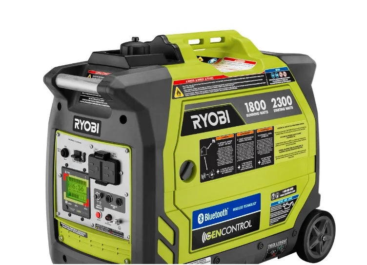 Ryobi 2,300-Watt Recoil Start Bluetooth Super Quiet Gasoline Powered Digital Inverter Generator with CO Shutdown Sensor