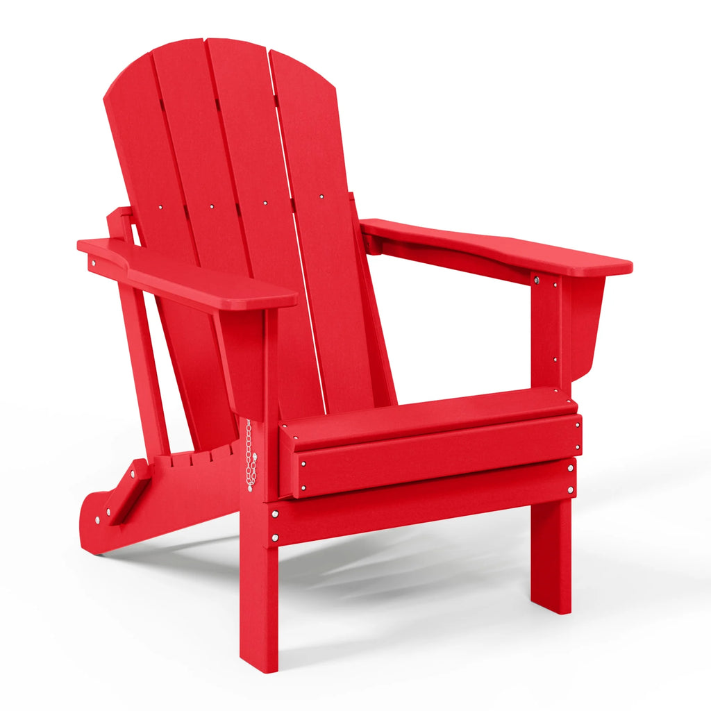 Westintrends Outdoor Folding HDPE Adirondack Chair, Patio Seat, Weather Resistant, Dark Brown