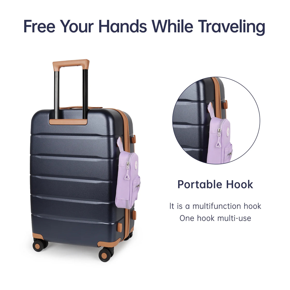 Carry On Luggage 22 x 14 x 9 Airline Approved Lightweight Hardside Spinner Luggage with TSA Lock and Laptop Compartment, Beige, CY2431