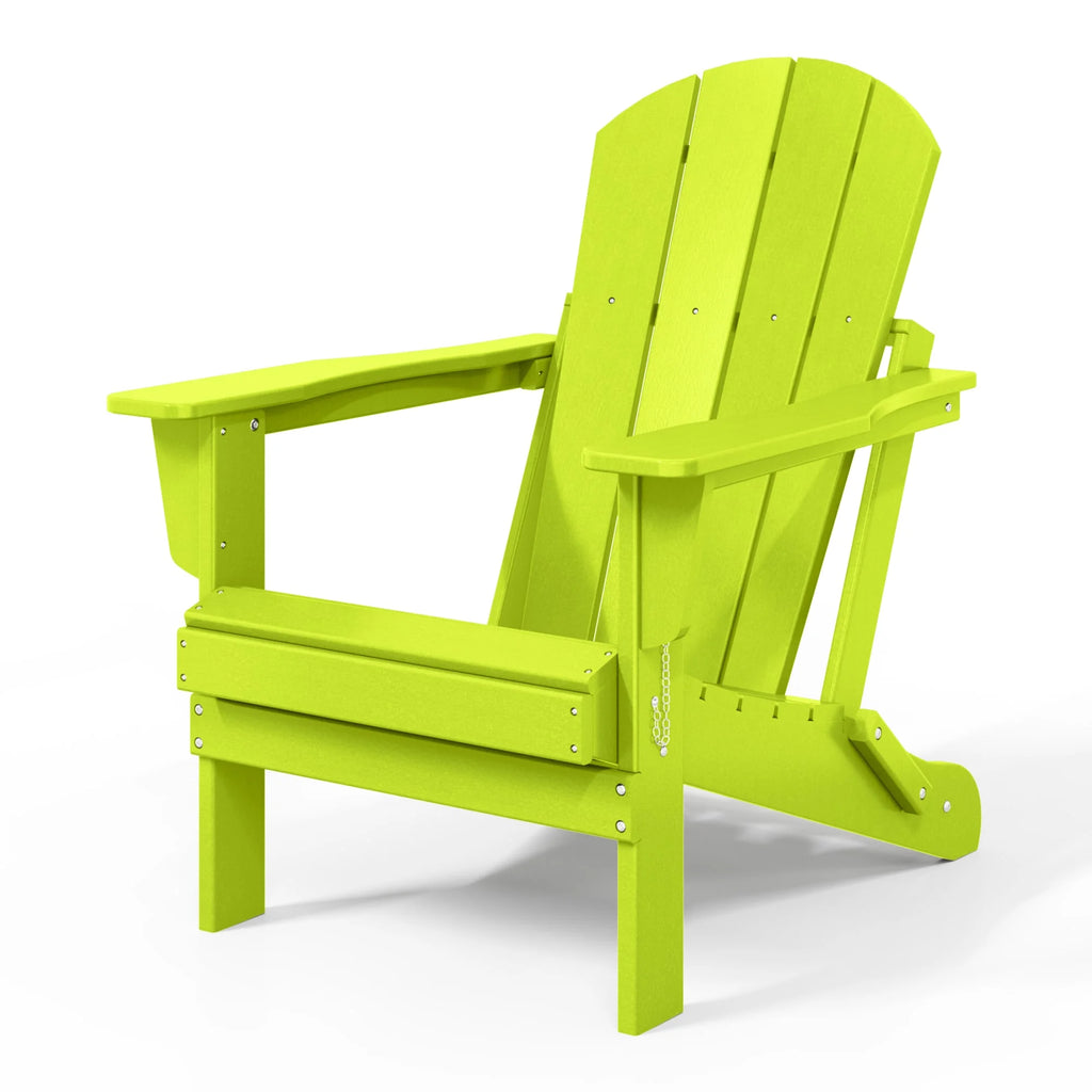 Westintrends Outdoor Folding HDPE Adirondack Chair, Patio Seat, Weather Resistant, Dark Brown