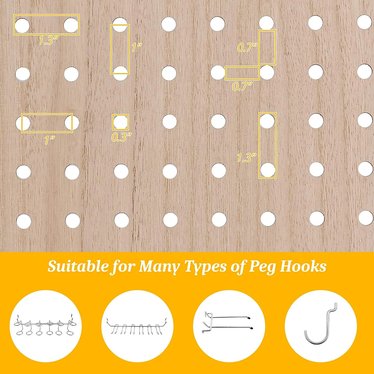 Bonnlo 4 Panel Pegboard Freestanding, 5 FT Portable Display for Craft Show Jewelry, Wooden Folding Room Divider