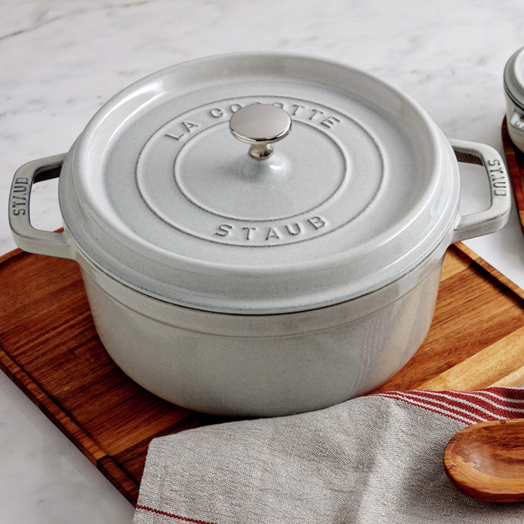 Staub Cast Iron 4-qt Round Cocotte - Matte Black