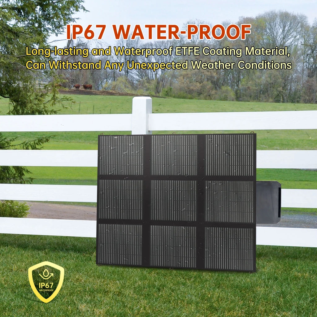 LVYUAN 400 Watt Foldable Solar Panel Kit, Portable Solar Charger Waterproof IP67 Solar Generator with MC4 Connector for Power Station, Camping, RV, Boat & Emergency
