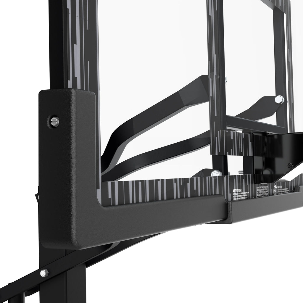 Spalding 60-Inch Portable Basketball Hoop with Acrylic Backboard, Screw Jack Lift & Arena Slam Rim-Outdoor Play