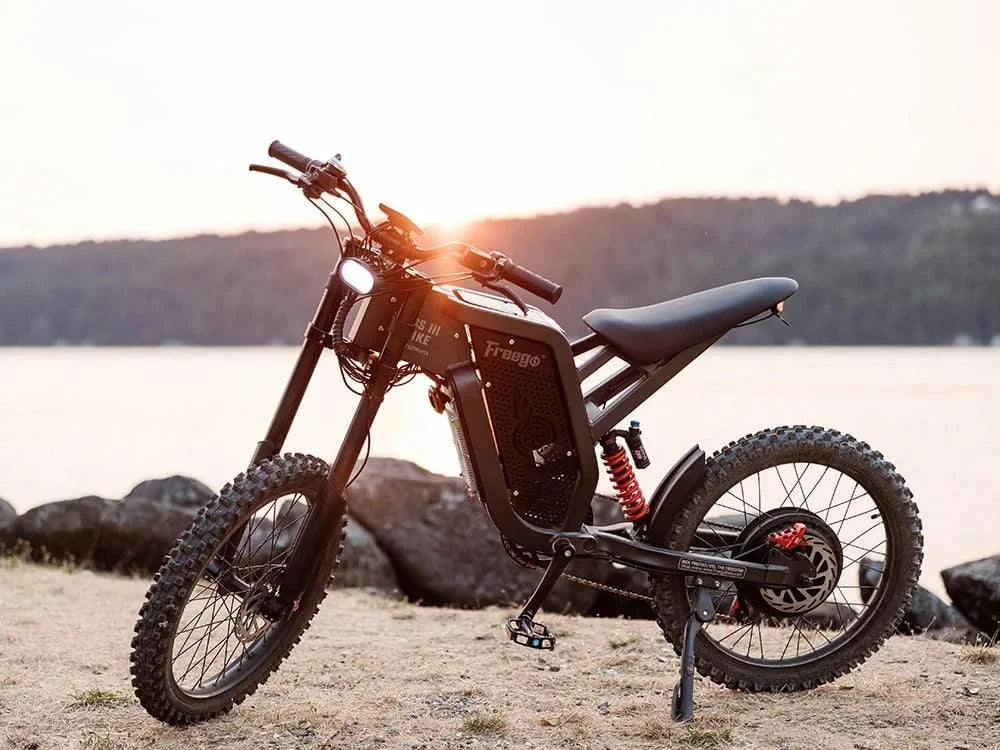 6000W(Peak) Motor 60V/35Ah Battery, Freego X2Pro Electric Motorcycle for Adults, Electric Bike  50MPH/7 Speed Off Road Electric Bicycle,19x2 Full Suspension/Four-Piston Hydraulic Brake UL2849MTB