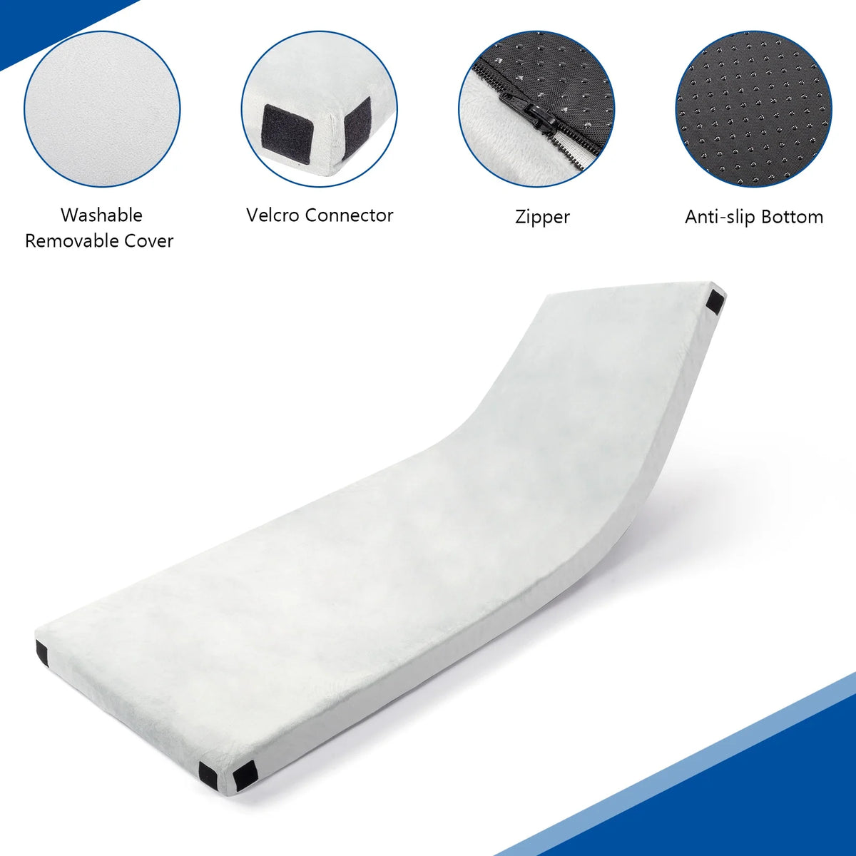 Portable Sleeping Pad for Camping, 2.5"T Roll Up Camping Mattress W/Gray Plush Fabric, Memory Foam Camping Sleeping Mat for Bed Tent Car, Travel Storage Bag, Waterproof Bottom, 75"D x 25"W