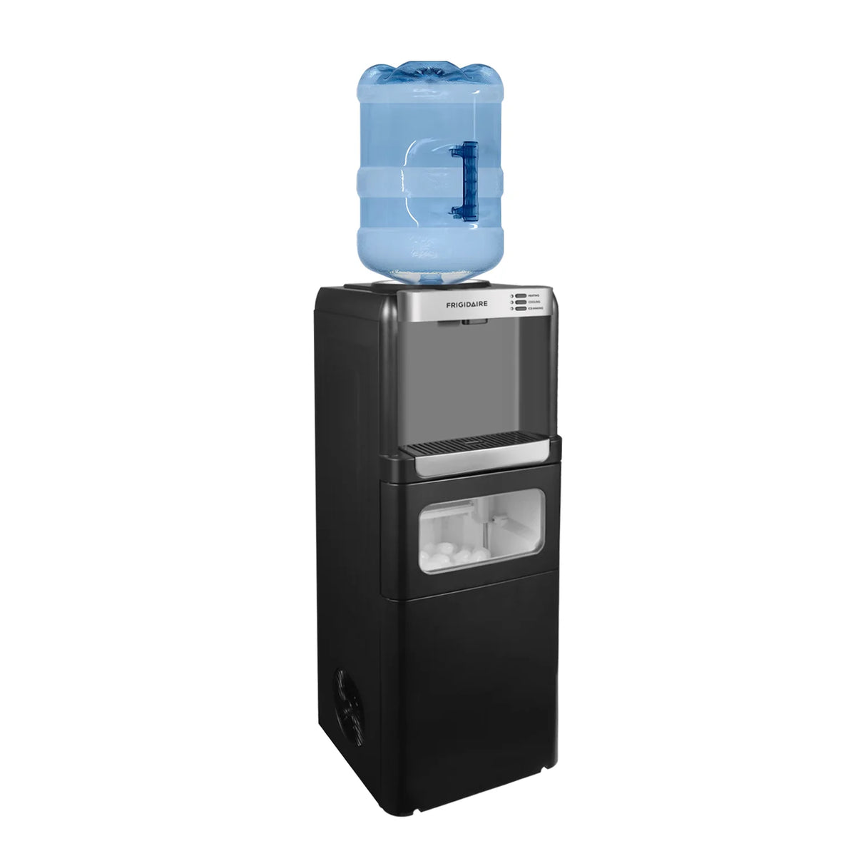 Frigidaire 3-in-1 Water Cooler Dispenser with Built-in Ice Maker Hot & Cold, 5 Gallon, Black