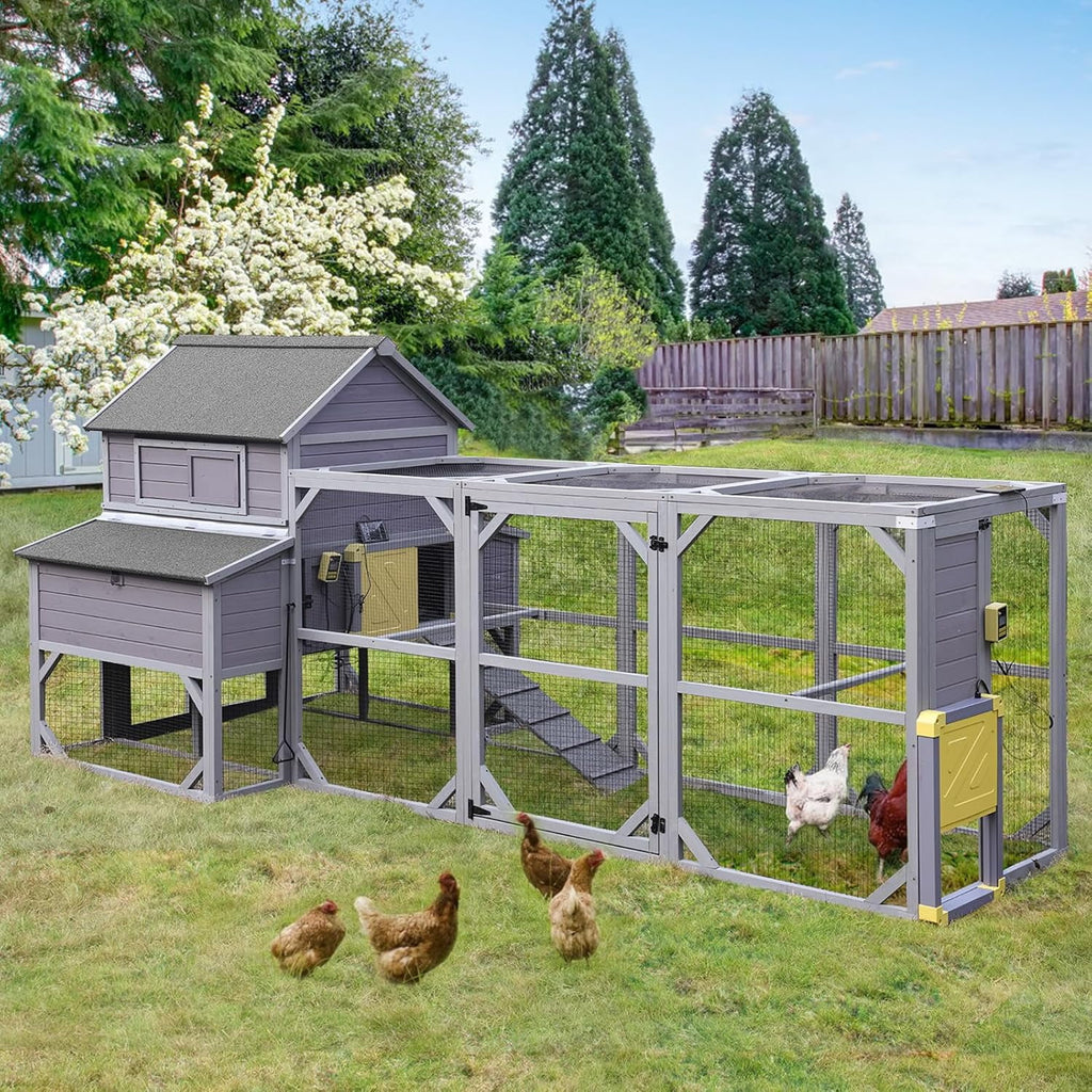 Aivituvin Chicken Coop Extra Large Chicken House Outdoor Poultry Cage for 8-10 Chickens