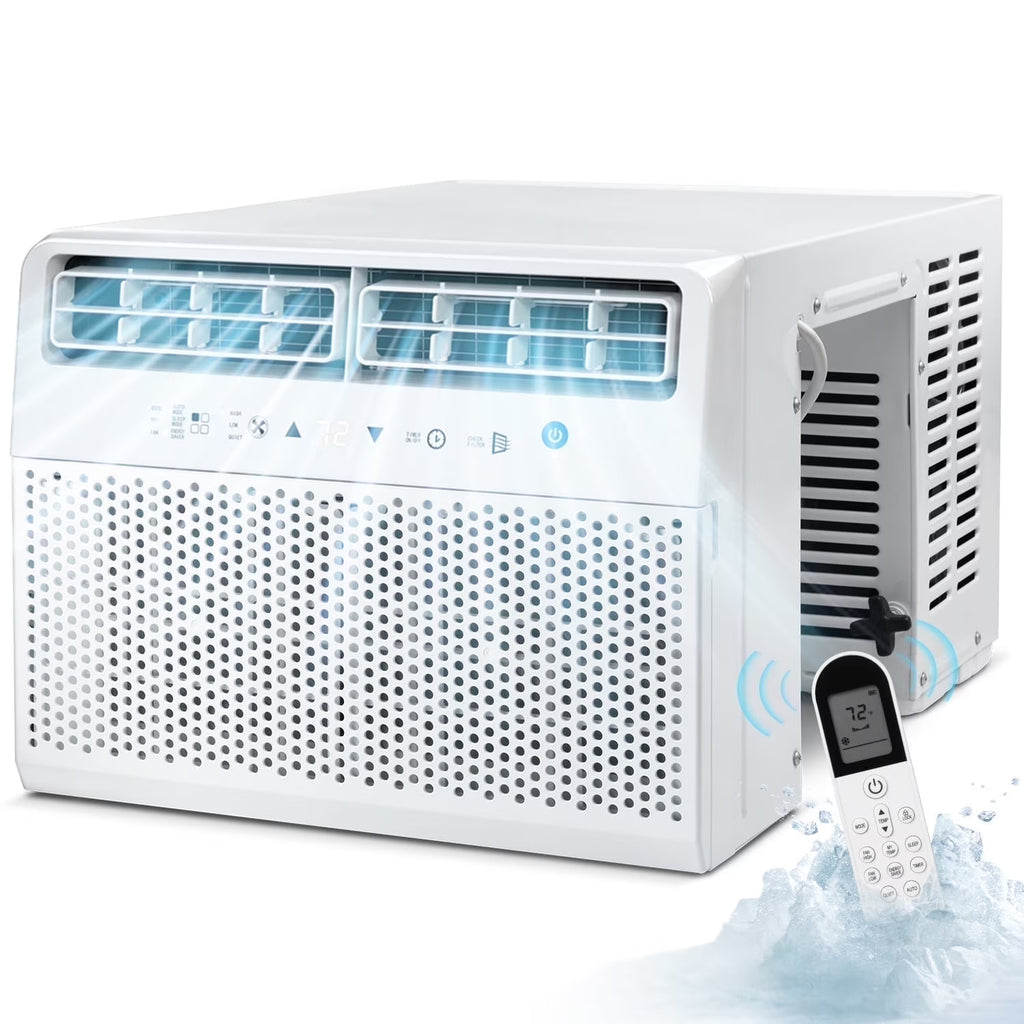 KISSAIR 10,000 BTU U Shaped Window Air Conditioner with Remove Control , for Room AC Unit 6 Modes &3 Fan Modes , Cools up to 450 Sq. Ft