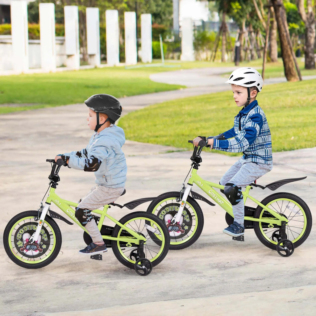 Costway 16" Kid’s Bike for 4-7 with Height-Adjustable Handlebar & Saddle Handbrake Blue