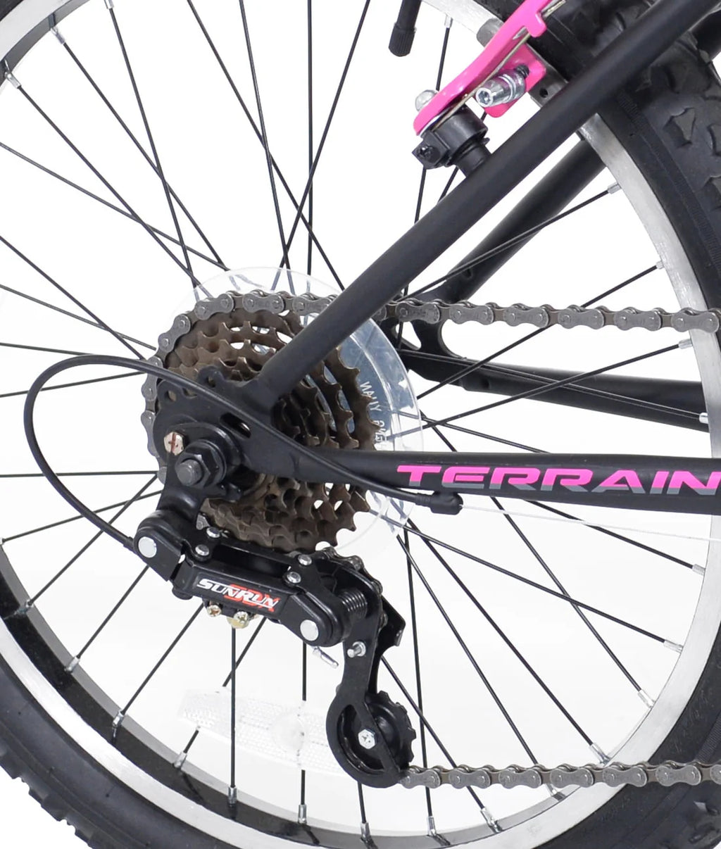Kent 20-inch Girl's Kobra Mountain Child Bicycle, Black/Pink