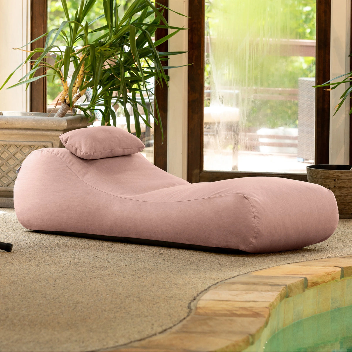 Jaxx Bean Bags Jaxx Arlo Outdoor Bean Bag Lounge with Pillow Granite