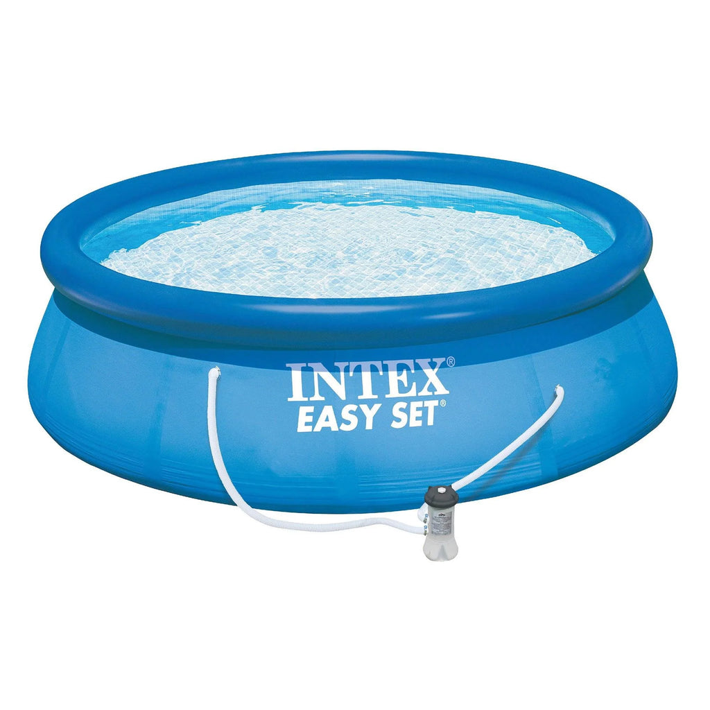 Intex 15ft x 48in Easy Set Above Ground Inflatable Pool w/ Pump and Solar Cover