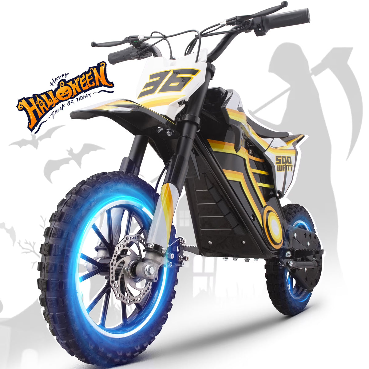 Electric Dirt Bike for Teens Adults, 500W Electric-Motorcycle Mountain Off-Road EBike