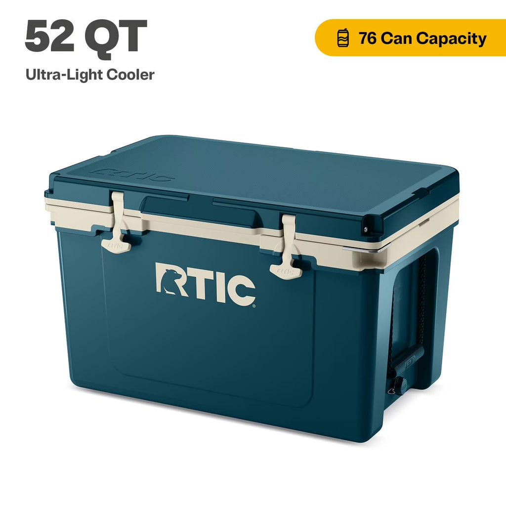 RTIC 52 QT Ultra-Light Hard-Sided Ice Chest Cooler, Fits 76 Cans, Trailblazer